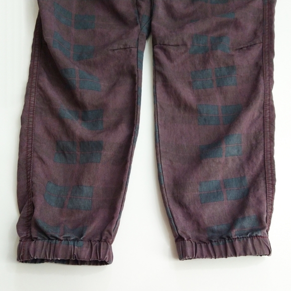 Anthropologie | 'Jacquie' Button-Fly Joggers in brown and black motif | … - Picture 8 of 12
